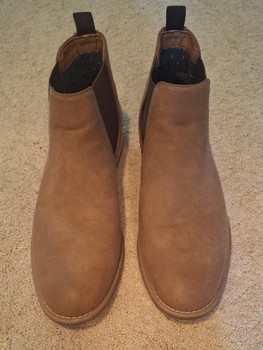 Men's Brown Suede Chukka Size 11 Boots with Elastic Gusset